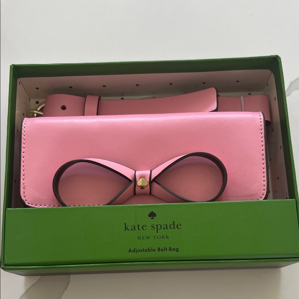 kate spade Pink Bow Belt Bag with Gold Accent